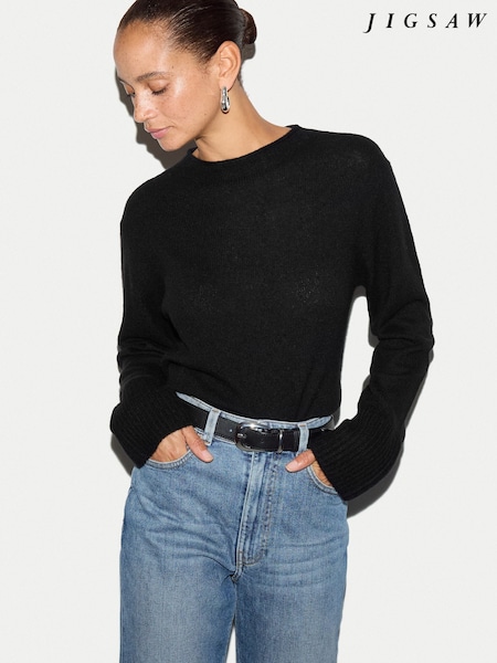 Black - Jigsaw Cloud Cashmere Eldon Jumper