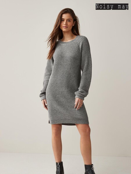 NOISY MAY Grey Long Sleeve Jumper Dress (271794) | £35