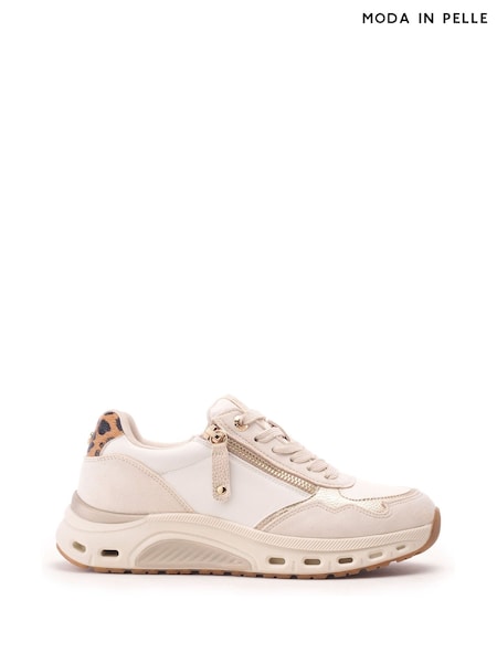 White - Moda In Pelle Cloudie Sporty Runner Trainers