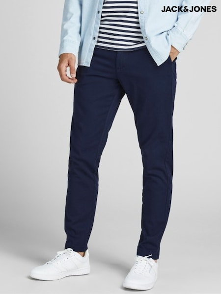 JACK & JONES Blue Slim Fit Chino Trousers (272132) | £25