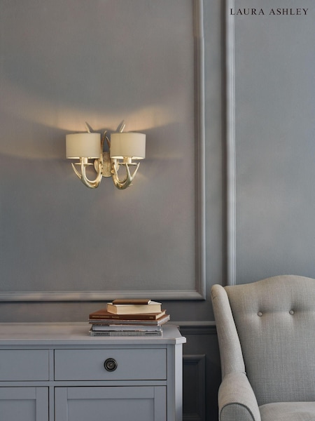 Laura Ashley Gold Mulroy Antler Double Wall Light (272662) | £99