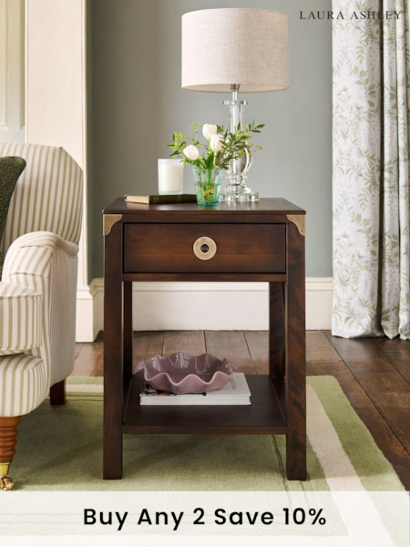 Laura Ashley Balmoral 1 Drawer Side Table (272914) | £370