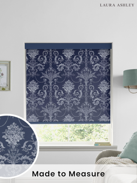 Laura Ashley Blue Josette Made To Measure Roller Blind (273002) | £58