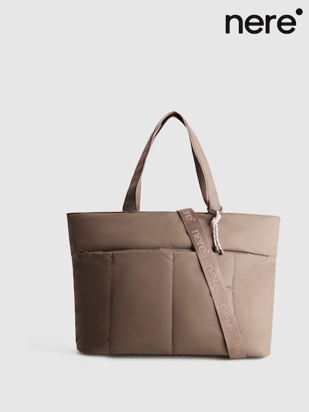 Mocha - Nere Coated Tote Bag