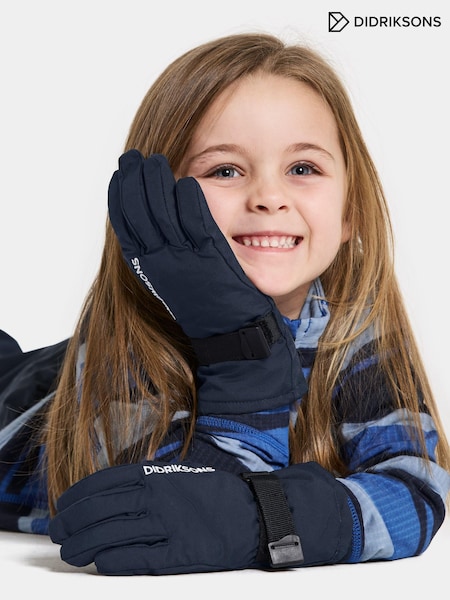 Blue - Didriksons Biggles Waterproof Gloves