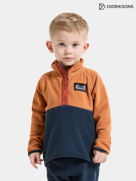Brown - Didriksons Monte Half Button Fleece