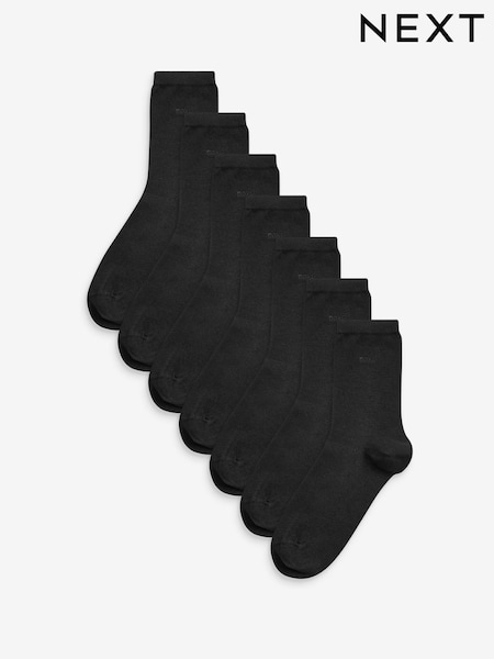 Black Modal Ankle Socks Seven Pack (274272) | £16
