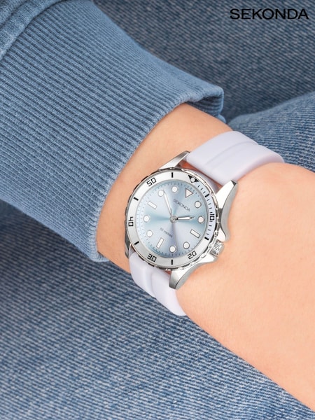 Sekonda Ladies Blue Balearic Rubber Strap Watch (275286) | £40
