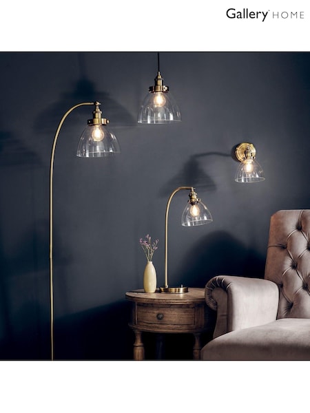Gallery Home Antique Brass 1 Light Pierre Pendant Ceiling Light (275524) | £85