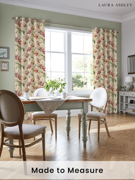Laura Ashley Red Gosford Made to Measure Curtains (276192) | £109