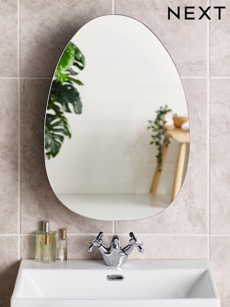 Black Black Pebble Single Wall Mirror Cabinet (276405) | £90