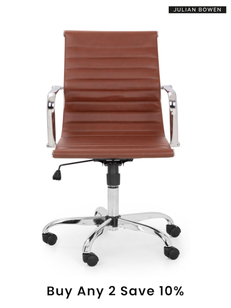 Julian Bowen Brown Gio Faux Leather Office Chair (276890) | £165
