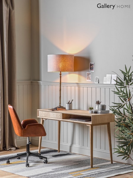 Gallery Home Natural Milano 1 Drawer Desk (277975) | £580