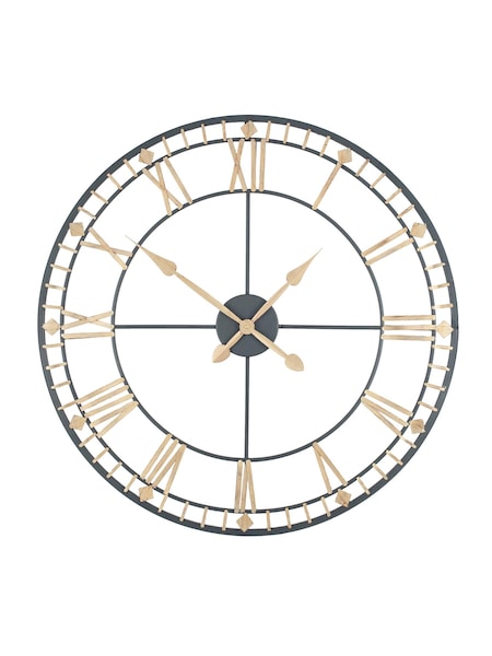 Pacific Bronze Antique Bronze Gold Metal Round Wall Clock (278179) | £100