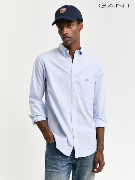 GANT Light Blue Regular Fit Poplin 100% Cotton Shirt (278269) | £95