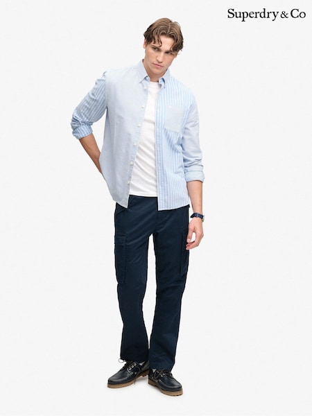 Blue - Regular Superdry Slim Taper Cargo Trousers