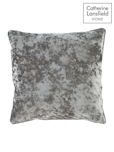 Catherine Lansfield Silver Crushed Velvet Cushion (278830) | £16