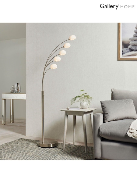 Gallery Home Silver James 5 Bulb Floor Lamp (279087) | £166