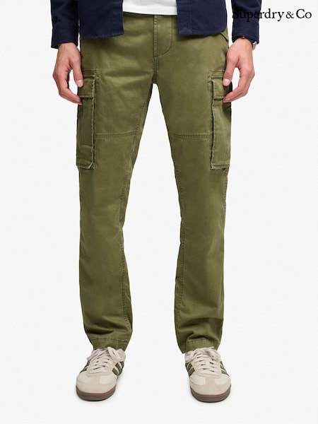 Green - Regular Superdry Slim Taper Cargo Trousers
