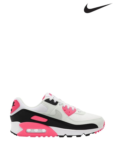 Nike Pink/Grey Air Max 90 Trainers (279433) | £65