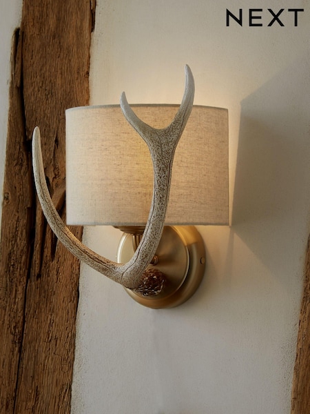Natural Antler Wall Light (279934) | £45