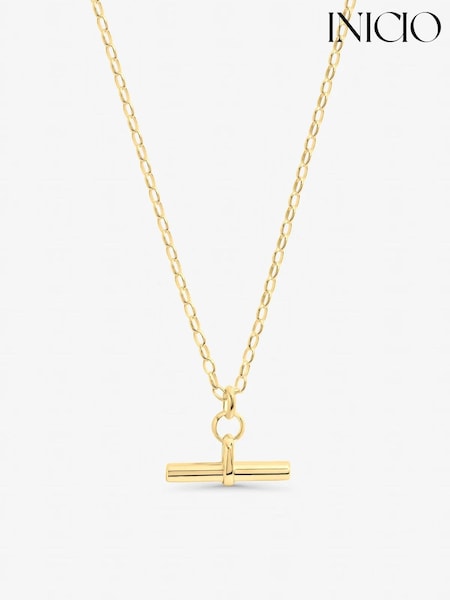 Gold Tone - Inicio T-bar Necklace Gift Pouch