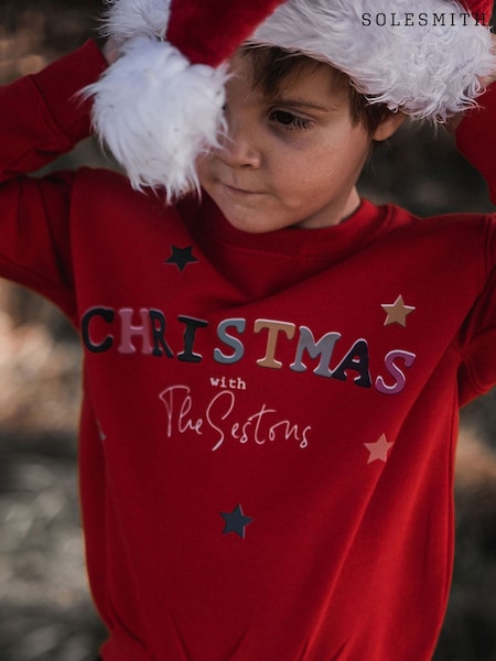 Red - Solesmith Personalised Family Matching Christmas Sweatshirt
