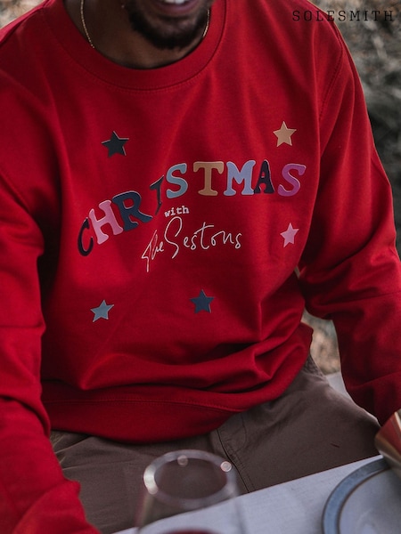 Red - Regular Personalised Family Matching Christmas Sweatshirt