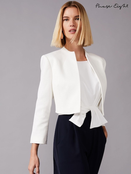Phase Eight Cream Karlee Textured Jacket (282733) | £99