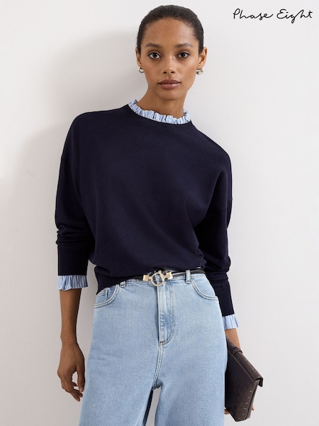 Blue - Phase Eight Jenna Navy Jumper