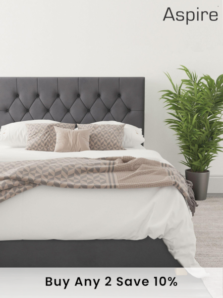 Aspire Furniture Grey Olivier End Lift Ottoman Storage Bed (283515) | £455 - £715