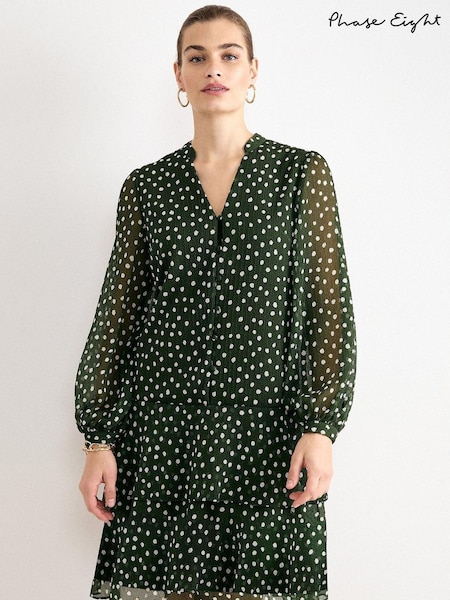 Green - Phase Eight Alma Swing Dress