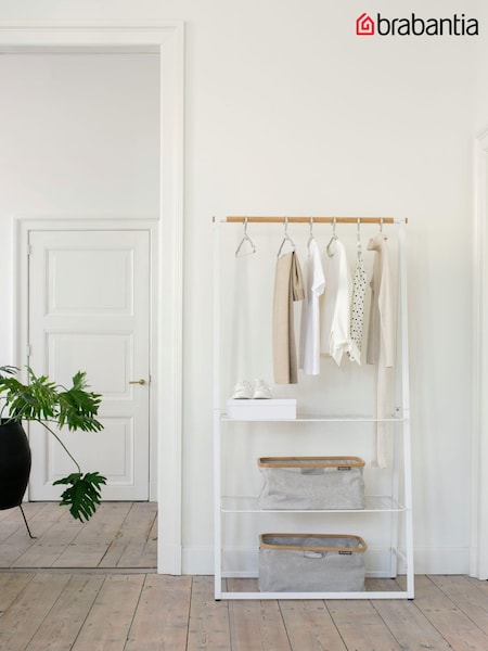 Brabantia White Large Linn Clothes Rail And Storage Unit (284152) | £120