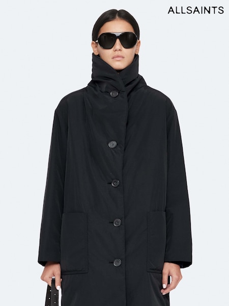 Black - Allsaints Darcie Puffer Coat