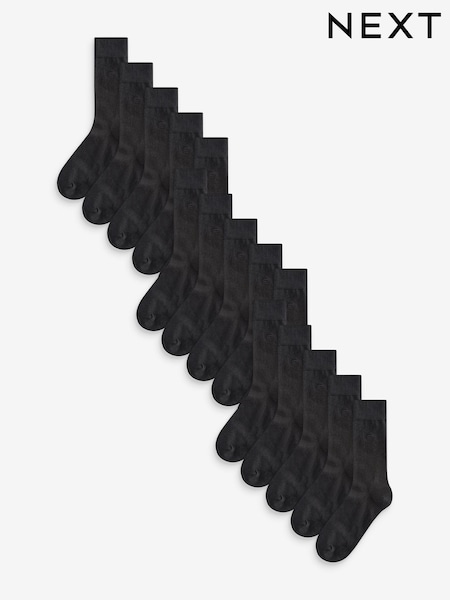 Black Logo 15 Pack Embroidered Lasting Fresh Socks (284333) | £32