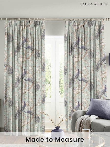 Laura Ashley Duck Egg Blue Belvedere Made to Measure Curtains (284526) | £91