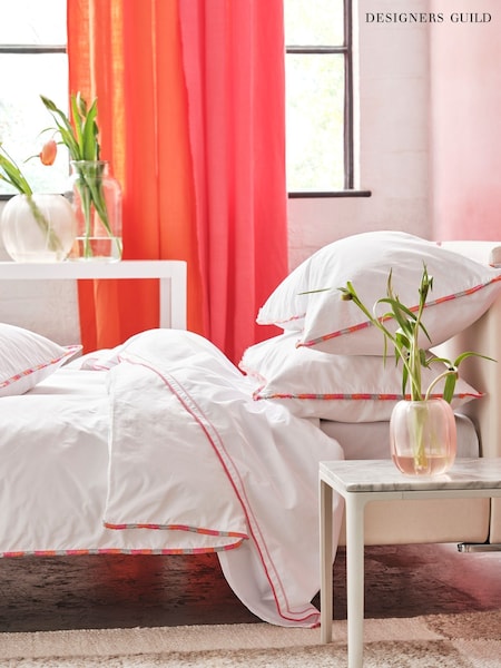 Designers Guild Burlington Fringe 400 Thread Count Duvet Cover And Pillowcase Set