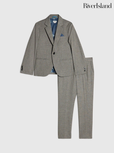 Grey - River Island Jacket & Trousers Suit Set