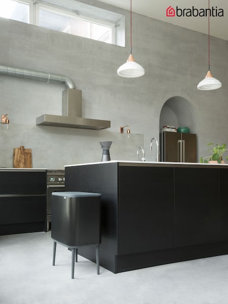 Brabantia Matt Black Bo 36L Touch Bin (284642) | £145