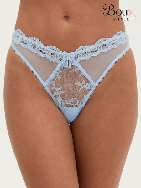 Blue - Boux Avenue Veronique Lace Thong Knickers