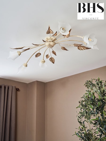 Visconte By Bhs Siena 6 Lt Oval Ceiling Light