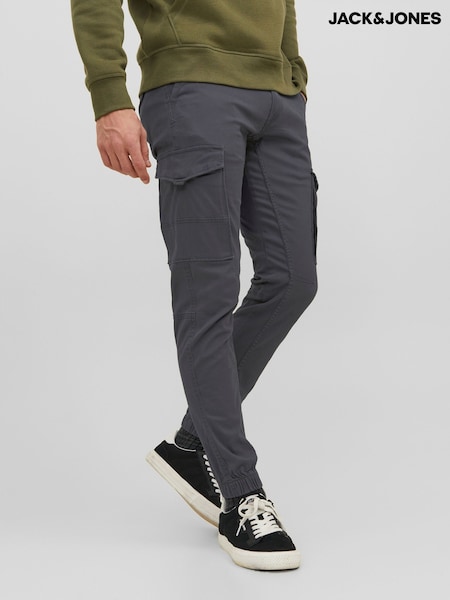 JACK & JONES Grey Cargo Trouser (286648) | £45