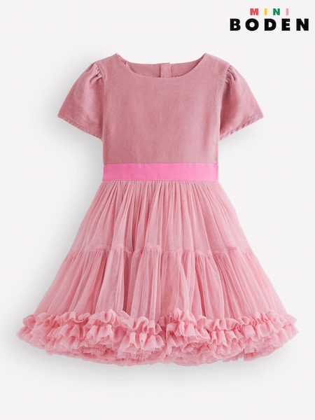 Pink - Boden Velour Tulle Occasion Dress