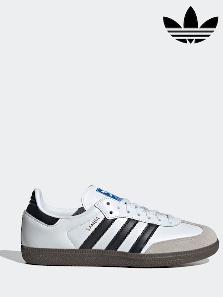 White - Adidas Originals Samba Og Junior Trainers