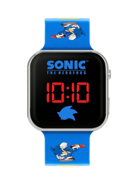 Peers Hardy Blue Sonic the Hedgehog LED Watch with Printed Character Strap (288625) | £13