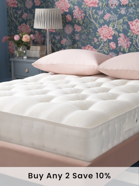 Laura Ashley White Addington Pocket Sprung Firm Mattress (289698) | £650 - £799