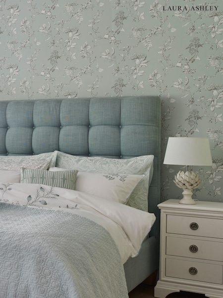 Laura Ashley Duck Egg Elderwood A4 Wallpaper Sample (290485) | £1
