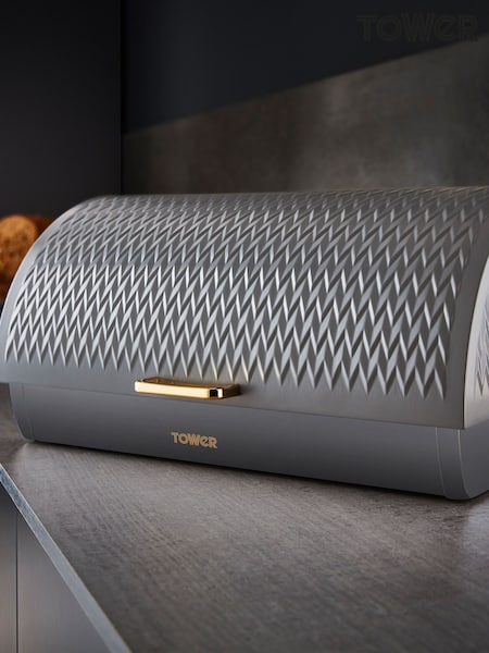 Tower Grey Empire Roll Top Bread Bin (290616) | £35