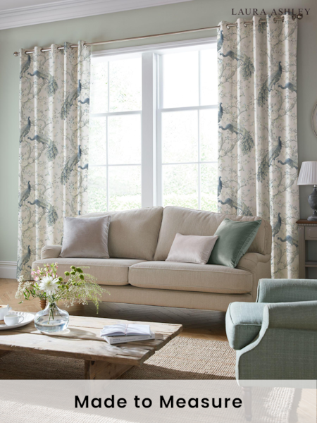 Laura Ashley Blue Belvedere Made to Measure Curtains (291108) | £91