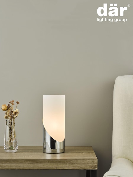 Dar Lighting Silver Faris Touch Table Lamp (291188) | £29